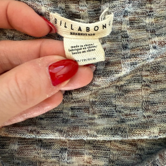 Billabong Essentials 2pc Lounge Set Knit Crop Top & Wide Leg Pants XS sold out - Picture 8 of 12